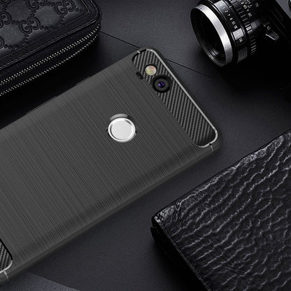 NALIA Silikonhülle für Google Pixel 2 – Rutschfest & Matt – VORTEX (Gebürstete Optik & Carbon Design) – Marke aus Berlin