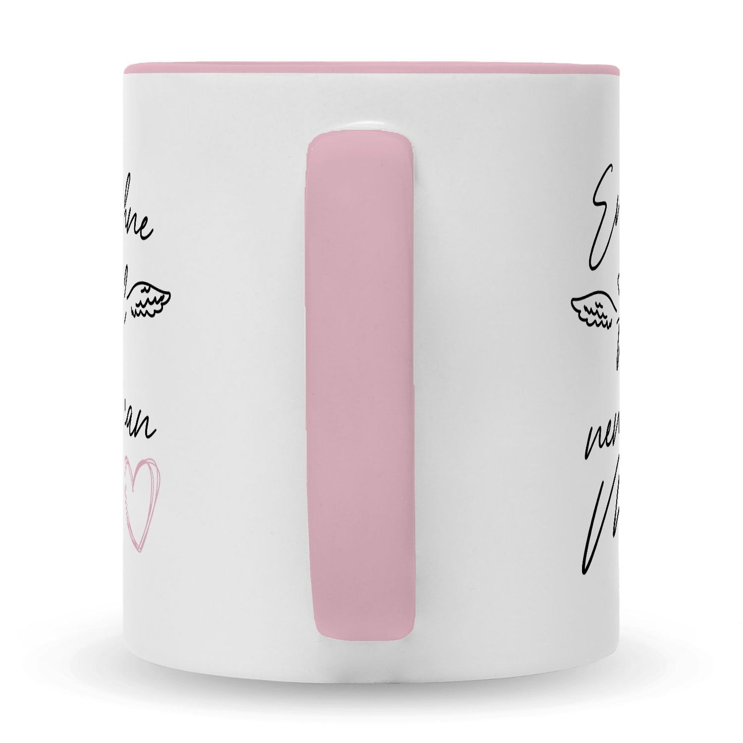 Bedruckte Tasse mit Spruch Engel ohne Flügel