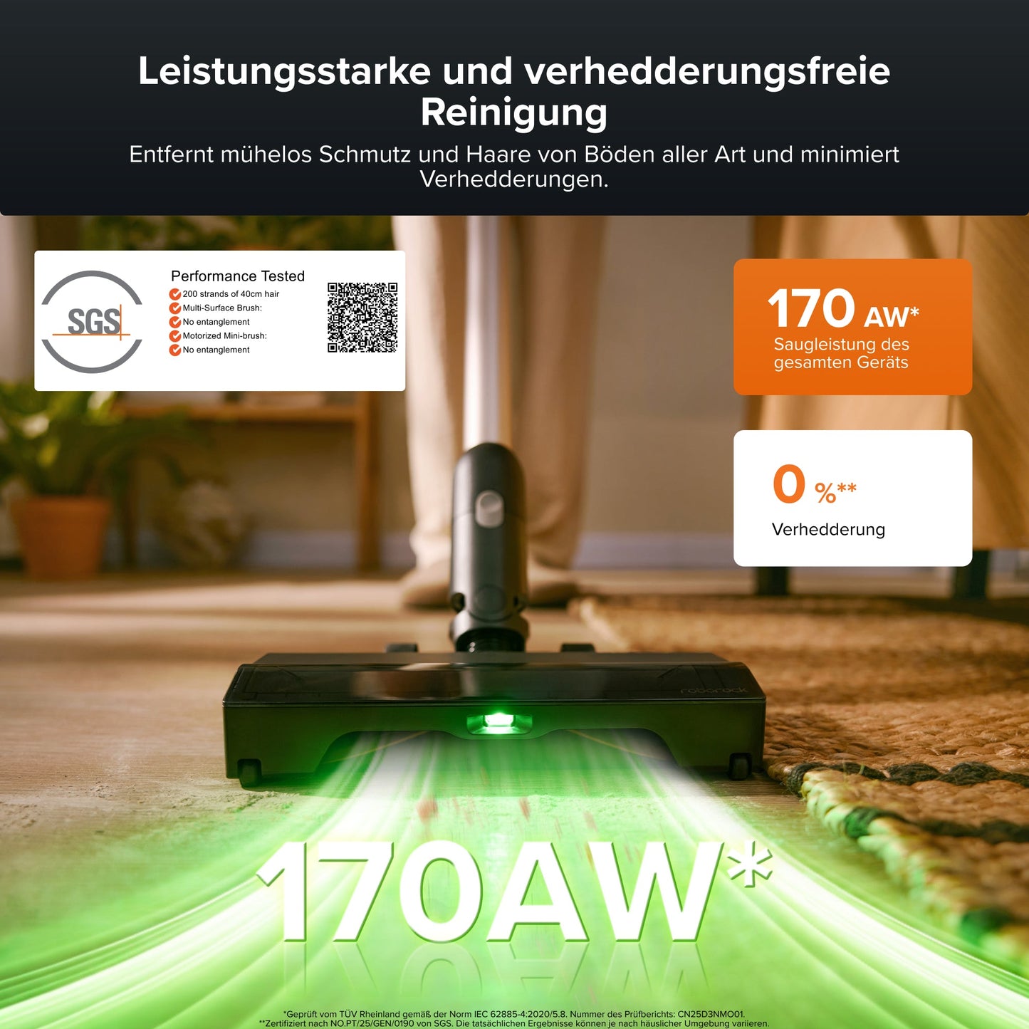 Roborock H60 Hub Pro Akku-Staubsauger mit Absaugstation