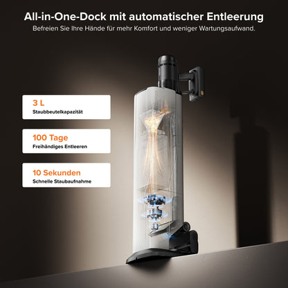 Roborock H60 Hub Ultra Akku-Staubsauger mit Absaugstation