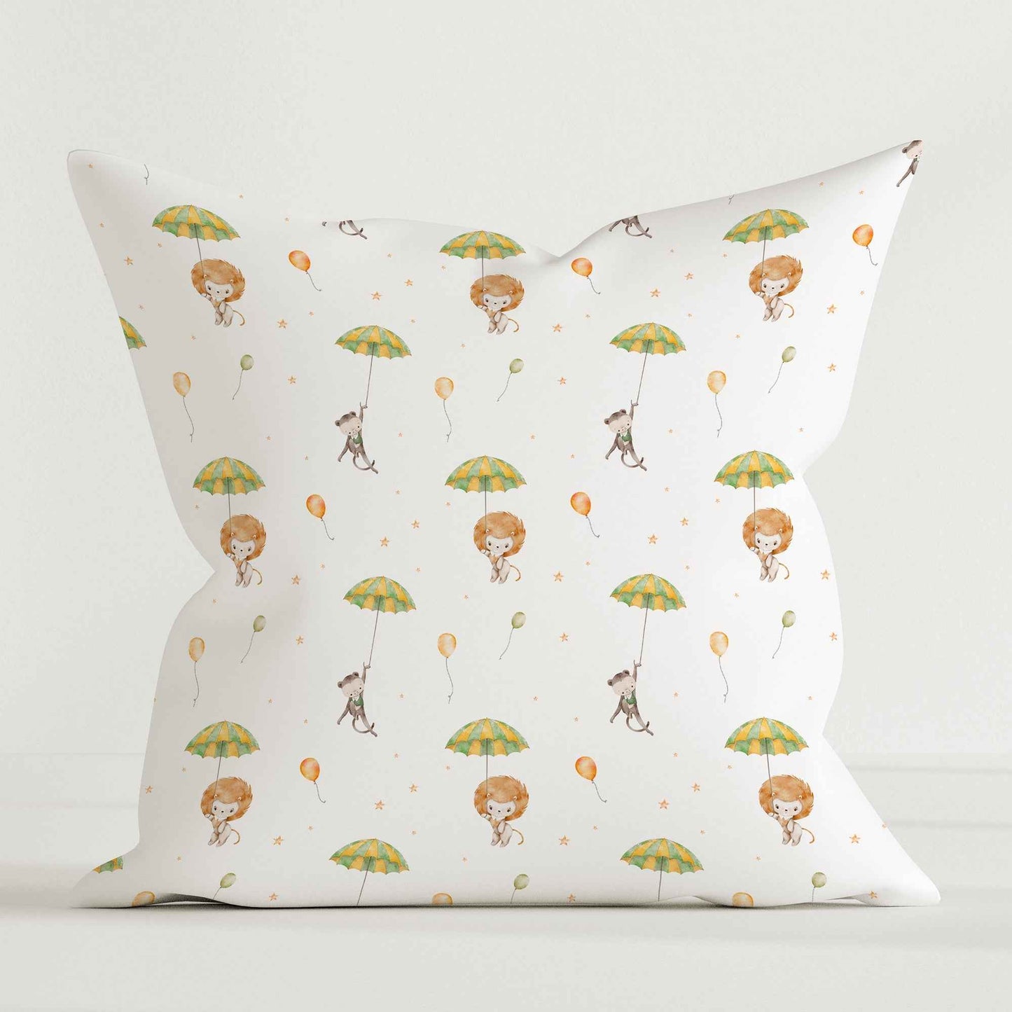 "Löwe und Affe" Premium Kinder Dekokissen