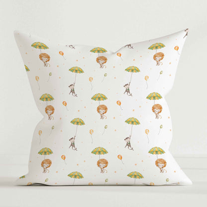 "Löwe und Affe" Premium Kinder Dekokissen