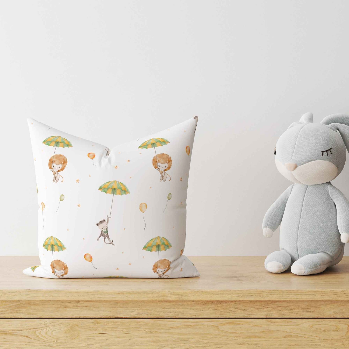 "Löwe und Affe" Premium Kinder Dekokissen