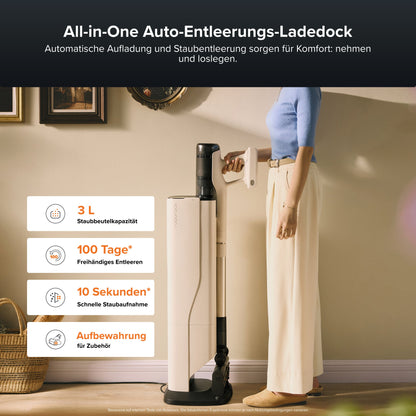Roborock H60 Hub Pro Akku-Staubsauger mit Absaugstation