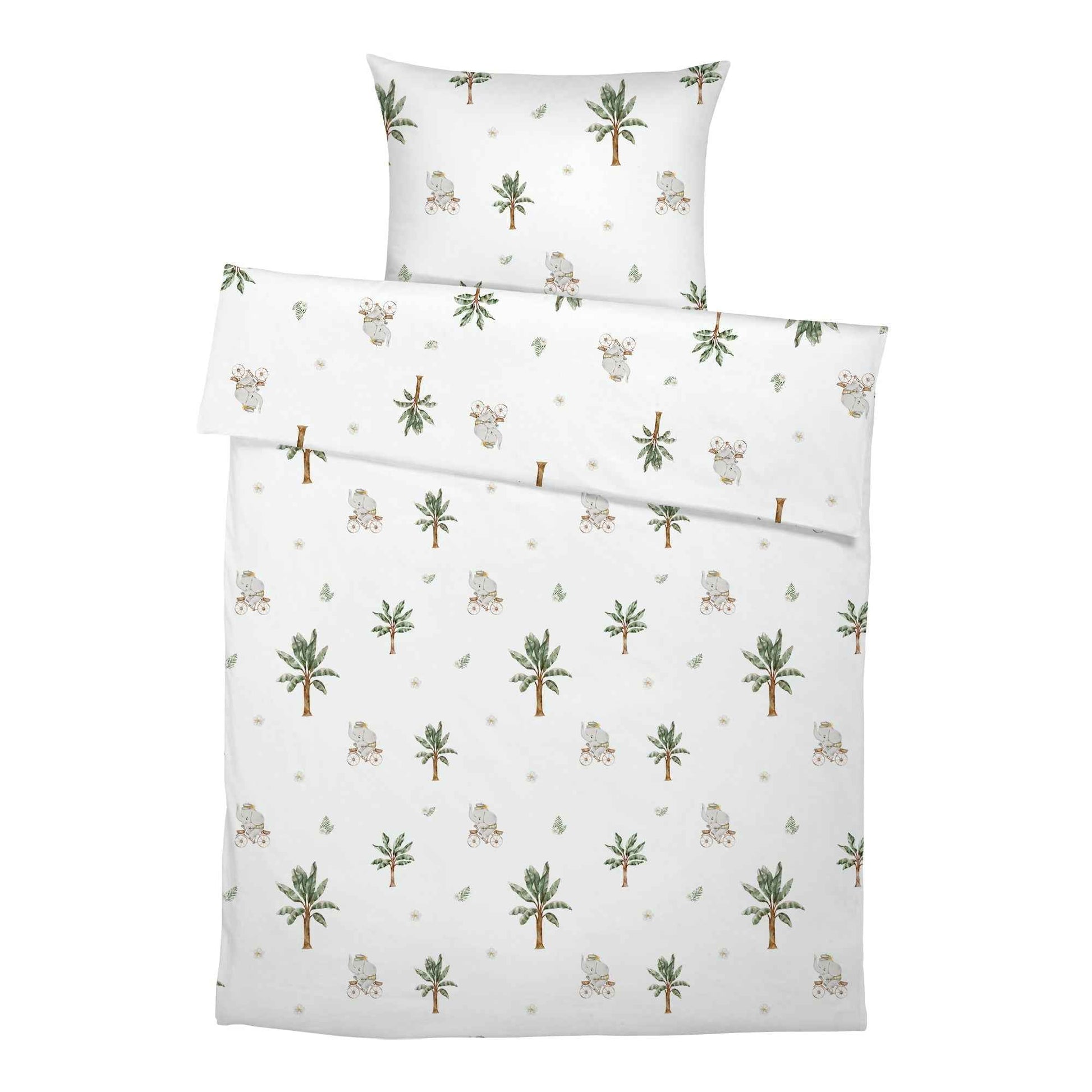 "Elefanten und Palmen" Premium Kinderbettwäsche