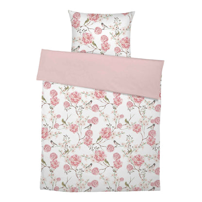 "Vögel und Blumen" Premium Kinderbettwäsche