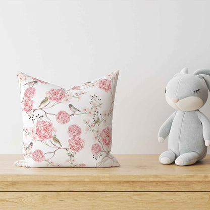 "Vögel und Blumen" Premium Dekokissen