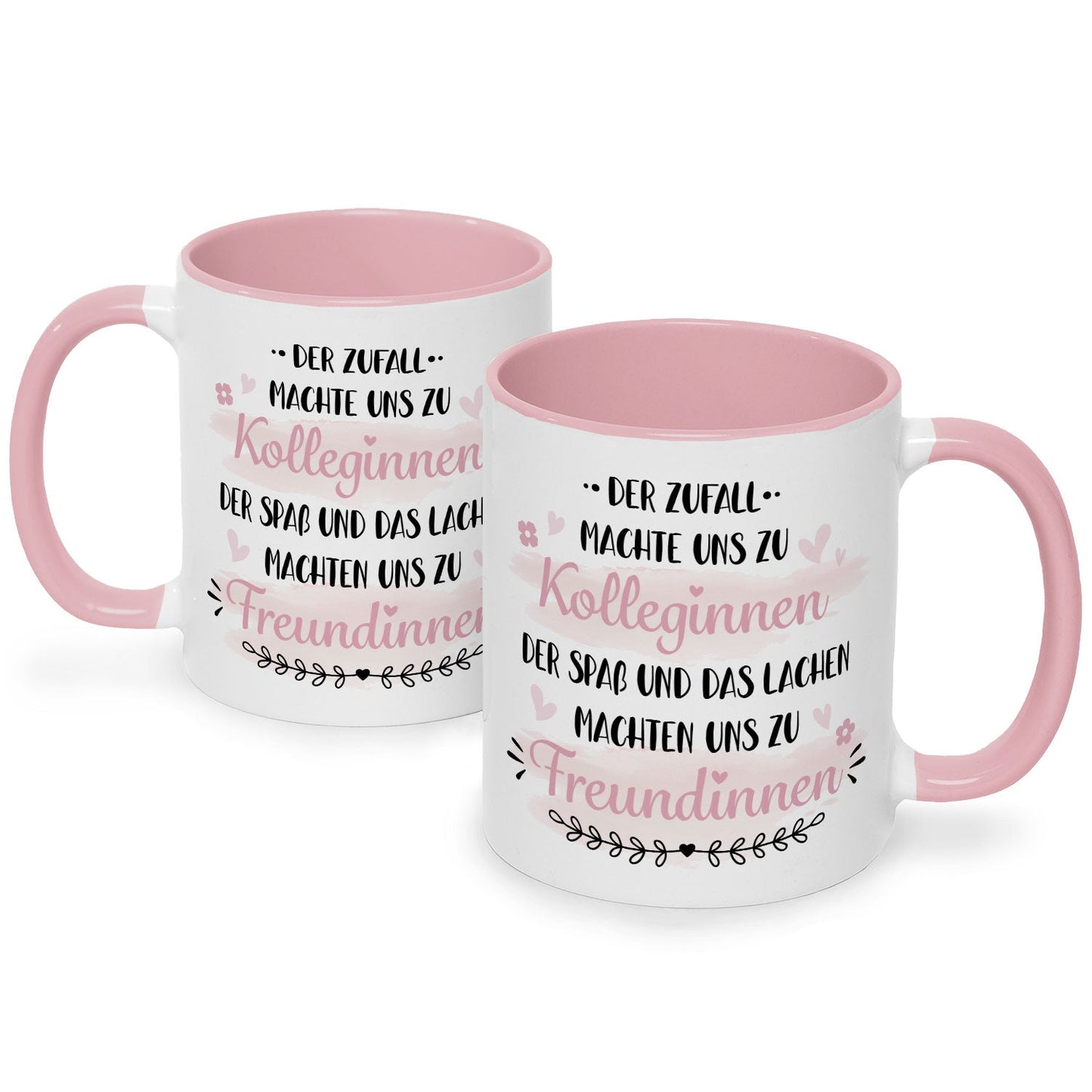 Bedruckte Tasse mit Spruch Der Zufall machte uns zu Kolleginnen