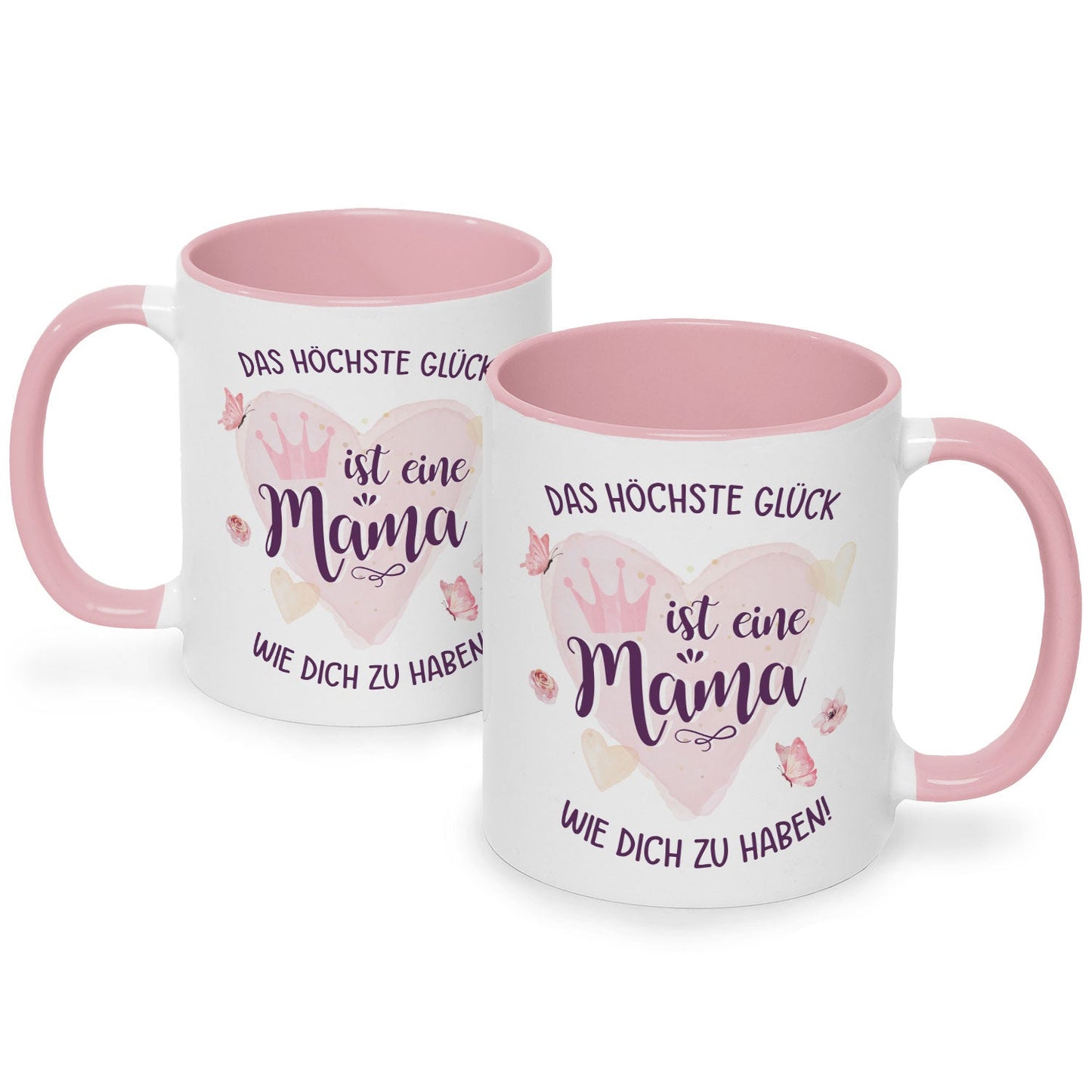 Bedruckte Tasse mit Spruch Das höchste Glück