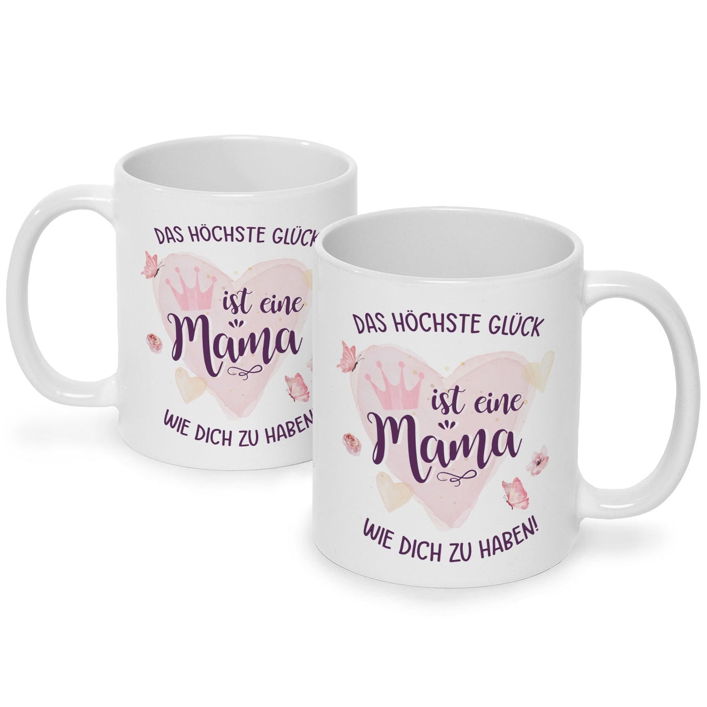 Bedruckte Tasse mit Spruch Das höchste Glück