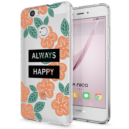 NALIA Handyhülle kompatibel mit Huawei Nova, Slim Silikon Motiv Case Cover Hülle Crystal Schutzhülle Dünn Durchsichtig, Etui Handy-Tasche Back-Cover Smart-Phone Bumper