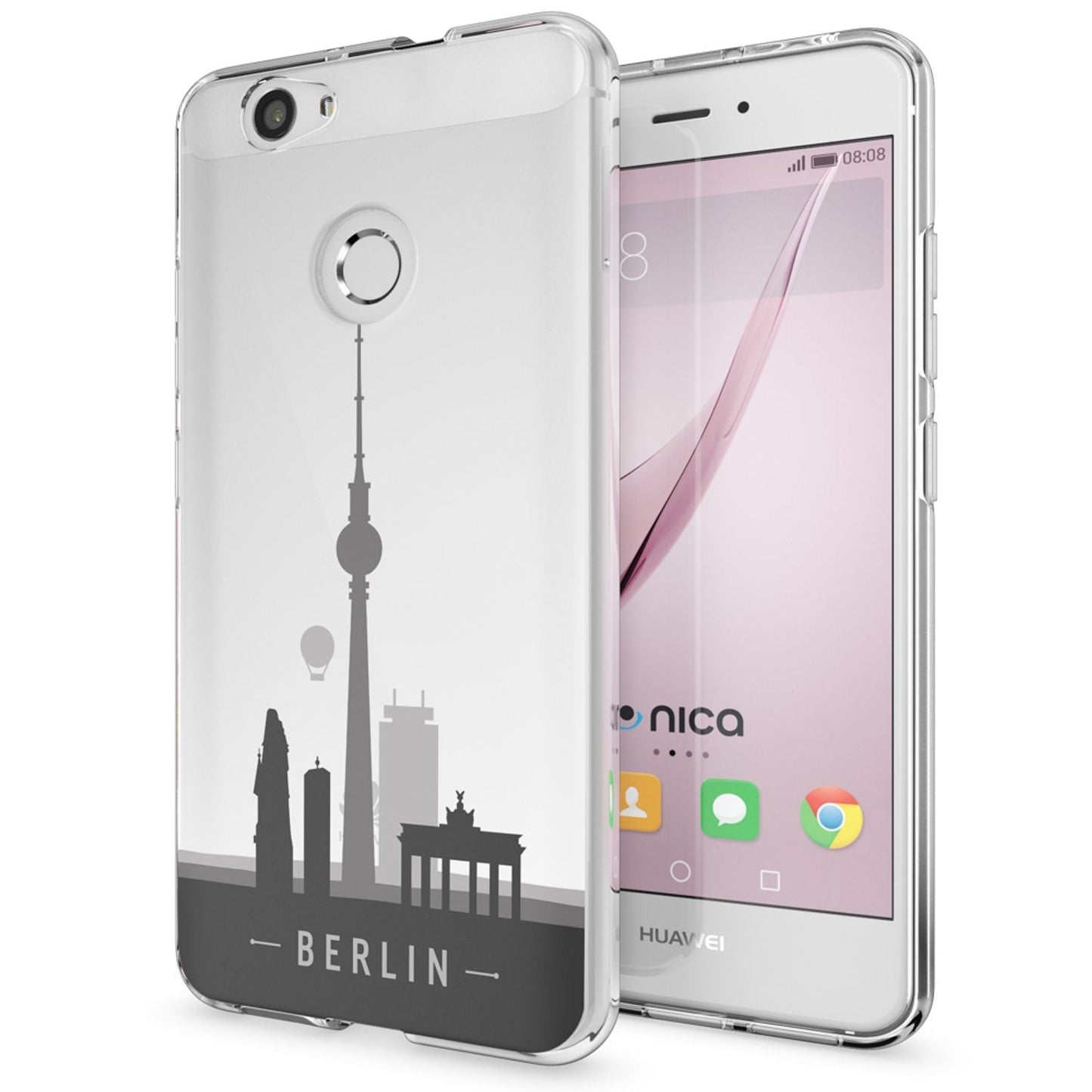 NALIA Handyhülle kompatibel mit Huawei Nova, Slim Silikon Motiv Case Cover Hülle Crystal Schutzhülle Dünn Durchsichtig, Etui Handy-Tasche Back-Cover Smart-Phone Bumper