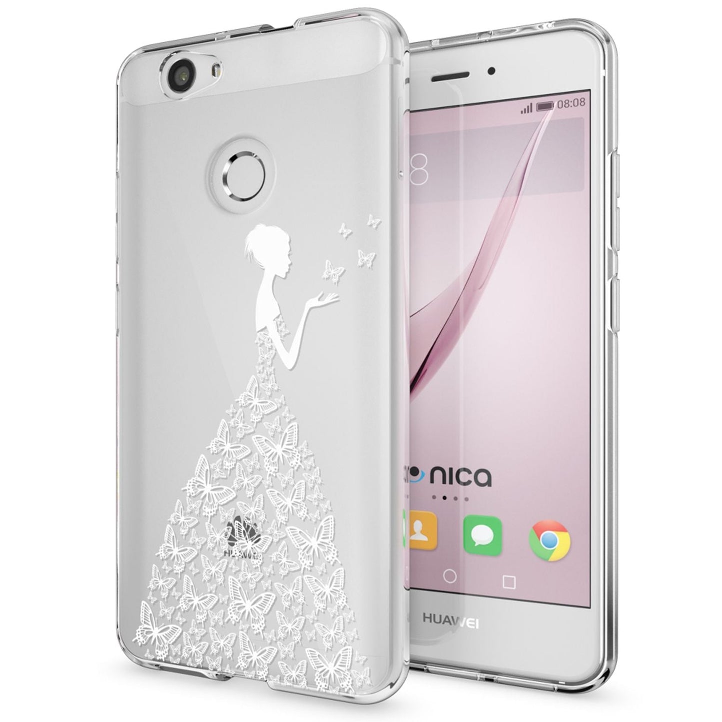 NALIA Handyhülle kompatibel mit Huawei Nova, Slim Silikon Motiv Case Cover Hülle Crystal Schutzhülle Dünn Durchsichtig, Etui Handy-Tasche Back-Cover Smart-Phone Bumper