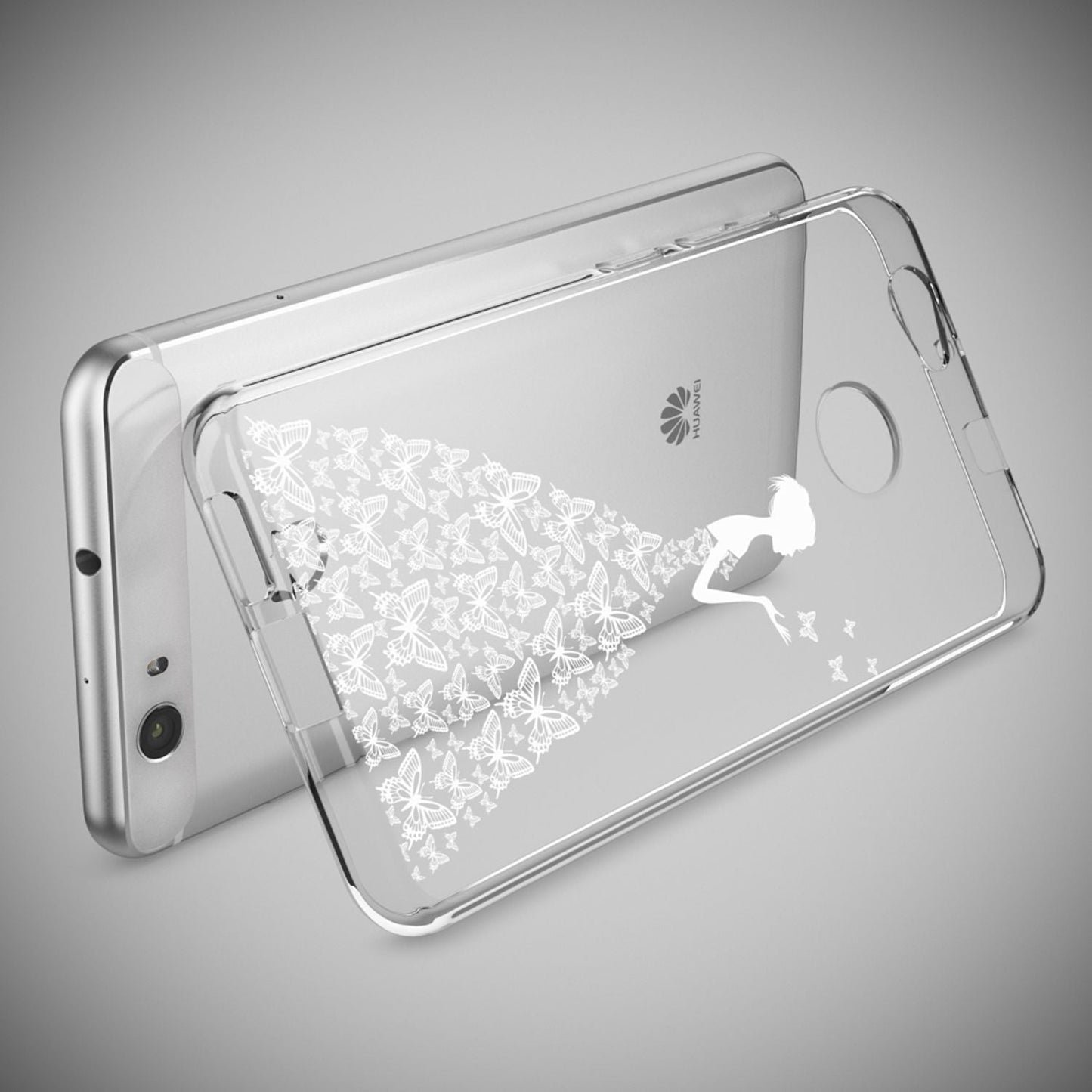NALIA Handyhülle kompatibel mit Huawei Nova, Slim Silikon Motiv Case Cover Hülle Crystal Schutzhülle Dünn Durchsichtig, Etui Handy-Tasche Back-Cover Smart-Phone Bumper