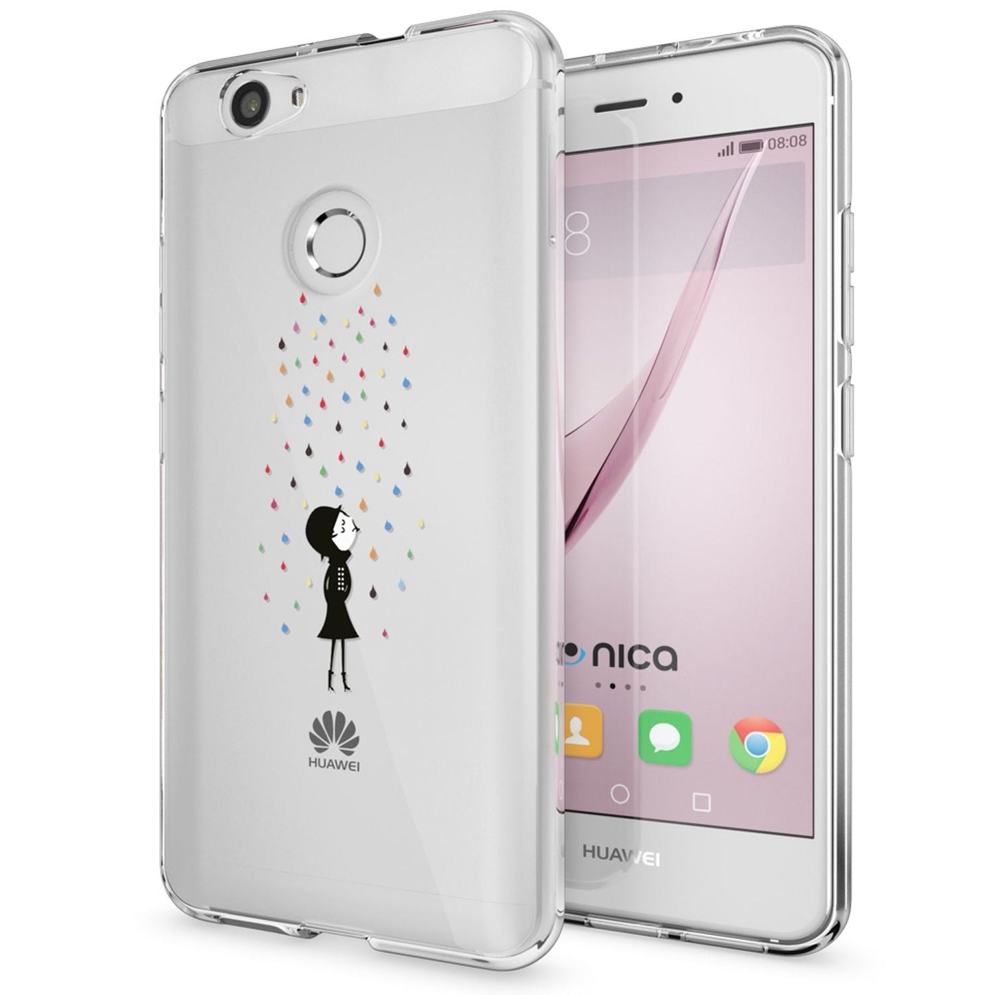 NALIA Handyhülle kompatibel mit Huawei Nova, Slim Silikon Motiv Case Cover Hülle Crystal Schutzhülle Dünn Durchsichtig, Etui Handy-Tasche Back-Cover Smart-Phone Bumper