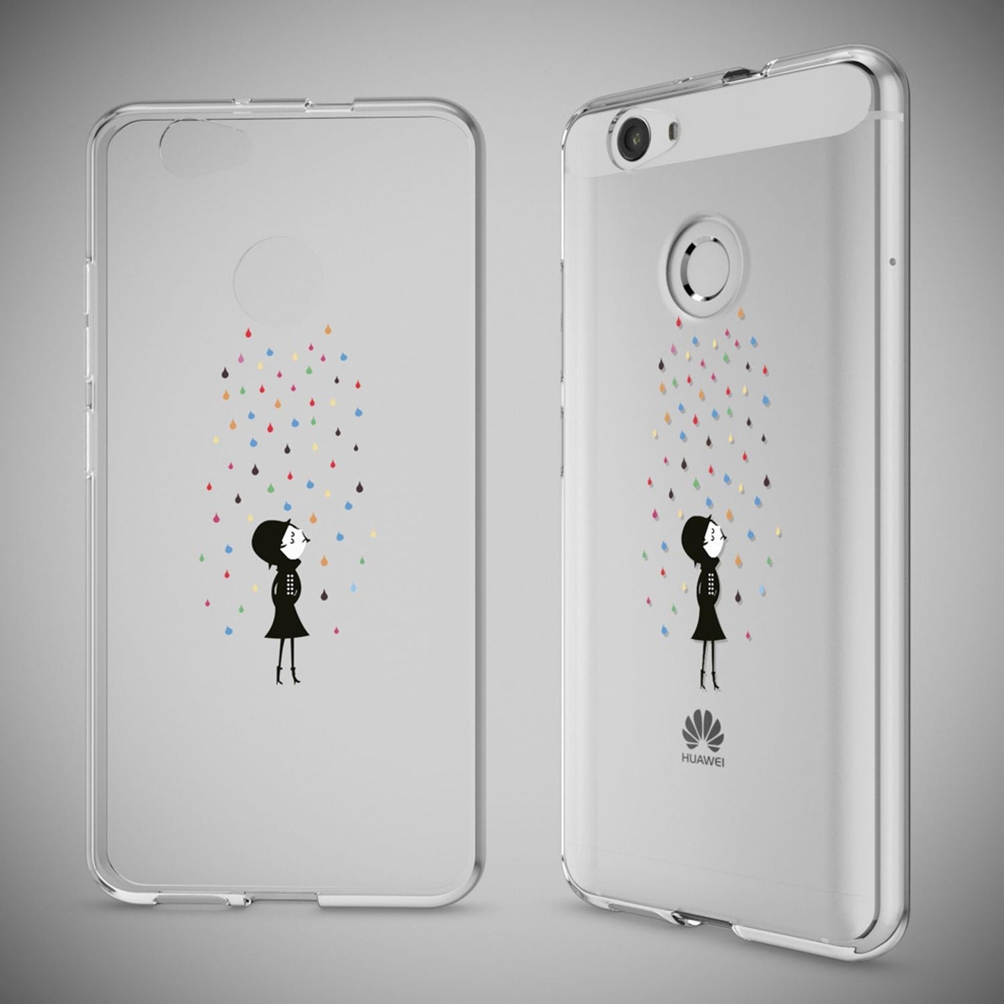 NALIA Handyhülle kompatibel mit Huawei Nova, Slim Silikon Motiv Case Cover Hülle Crystal Schutzhülle Dünn Durchsichtig, Etui Handy-Tasche Back-Cover Smart-Phone Bumper