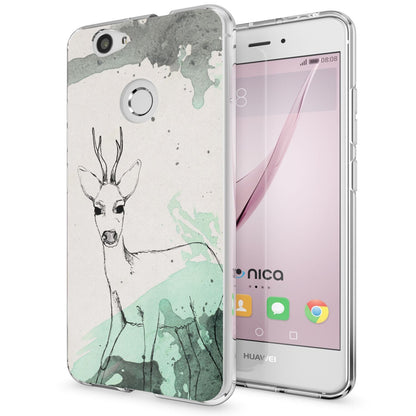 NALIA Handyhülle kompatibel mit Huawei Nova, Slim Silikon Motiv Case Cover Hülle Crystal Schutzhülle Dünn Durchsichtig, Etui Handy-Tasche Back-Cover Smart-Phone Bumper