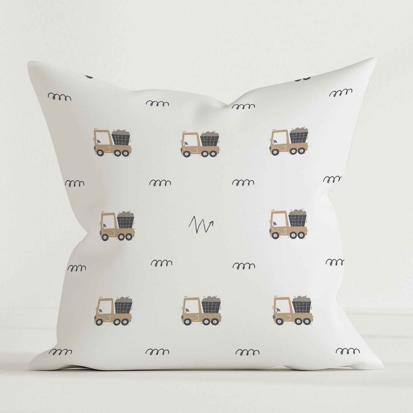 "Baufahrzeuge" Premium Kinder Dekokissen