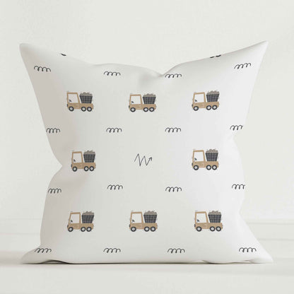 "Baufahrzeuge" Premium Kinder Dekokissen