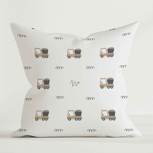 "Baufahrzeuge" Premium Kinder Dekokissen