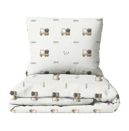 "Baufahrzeuge" Premium Kinderbettwäsche