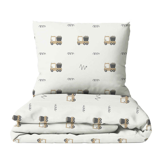 "Baufahrzeuge" Premium Kinderbettwäsche