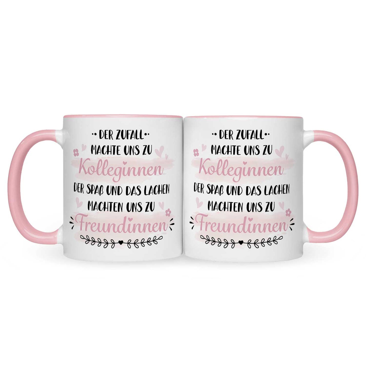 Bedruckte Tasse mit Spruch Der Zufall machte uns zu Kolleginnen