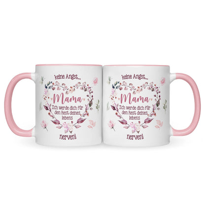 Bedruckte Tasse mit Spruch Keine Angst Mama