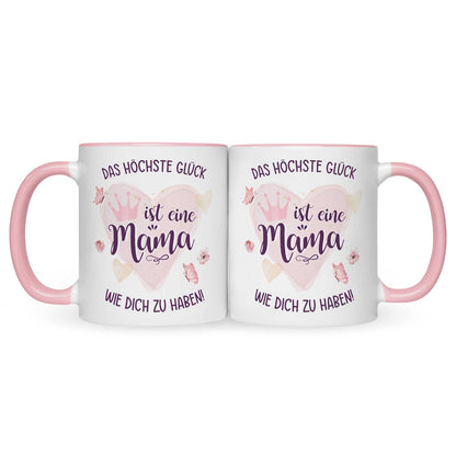 Bedruckte Tasse mit Spruch Das höchste Glück