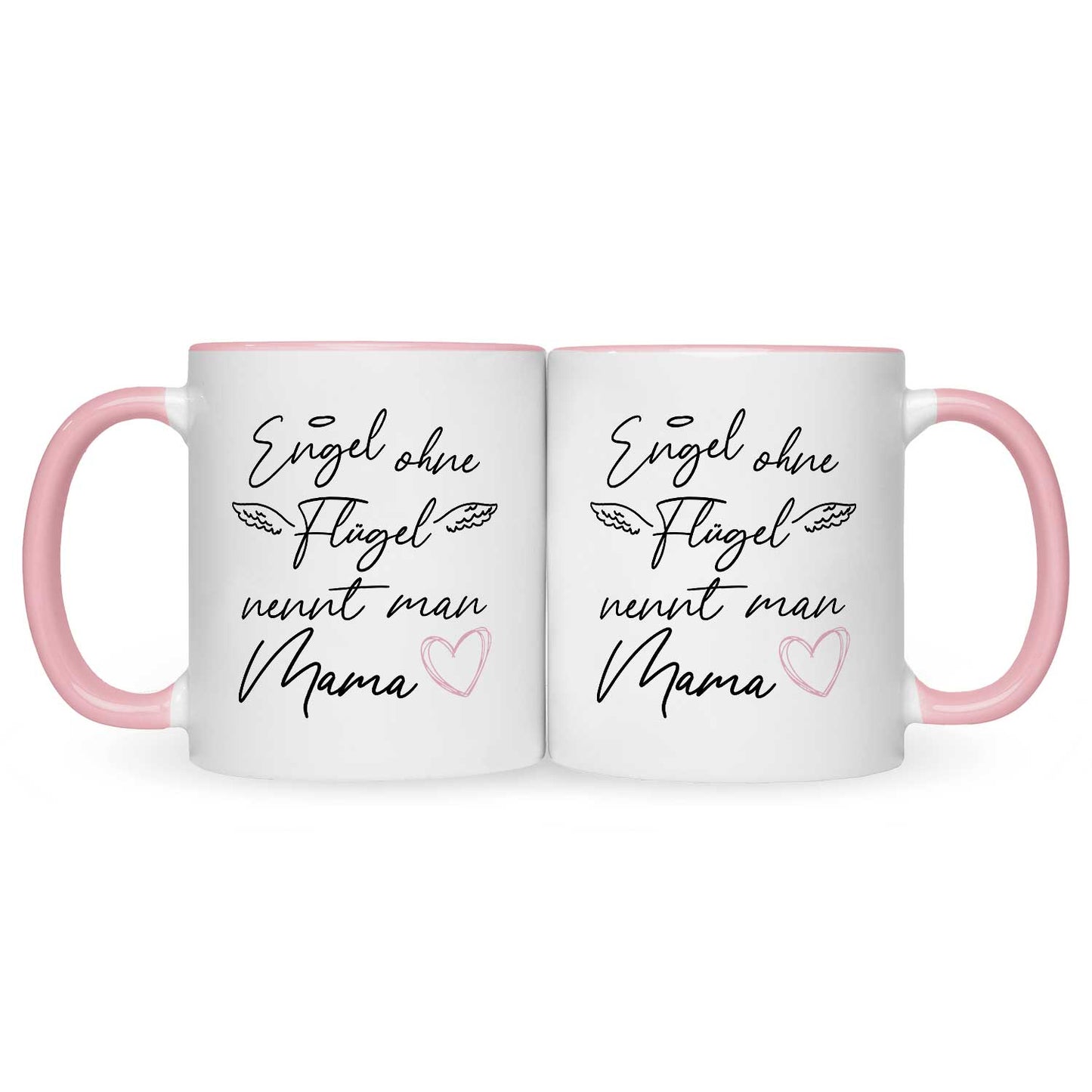 Bedruckte Tasse mit Spruch Engel ohne Flügel