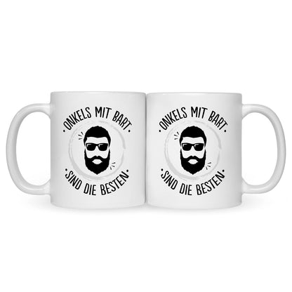 Bedruckte Tasse mit Name - Onkels mit Bart