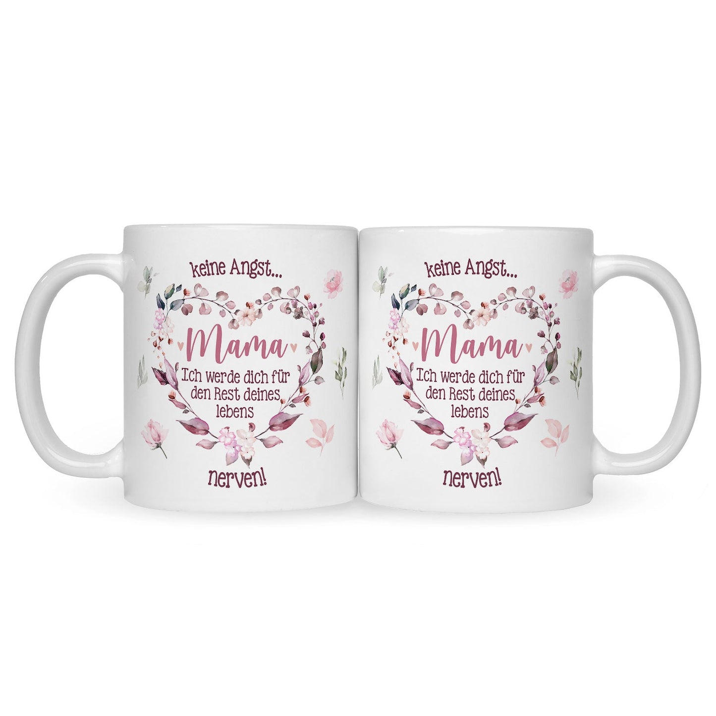 Bedruckte Tasse mit Spruch Keine Angst Mama
