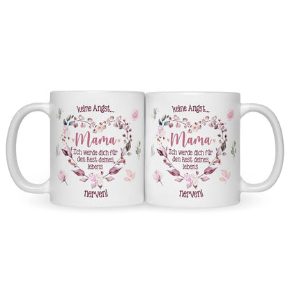 Bedruckte Tasse mit Spruch Keine Angst Mama