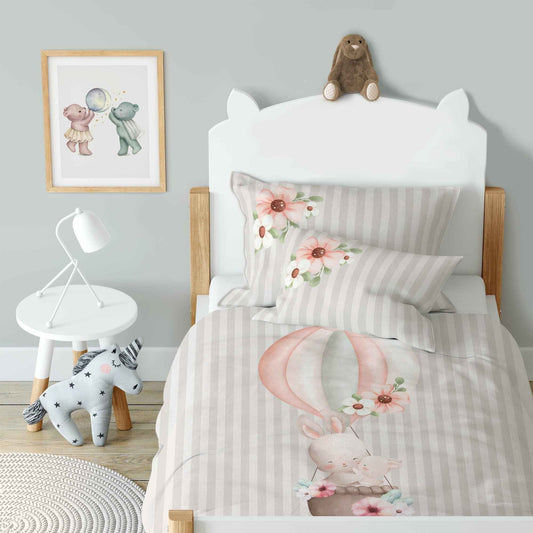 "Hasenfamilie" Premium Kinderbettwäsche