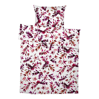 "Pinke Blätter" Premium Bettwäsche
