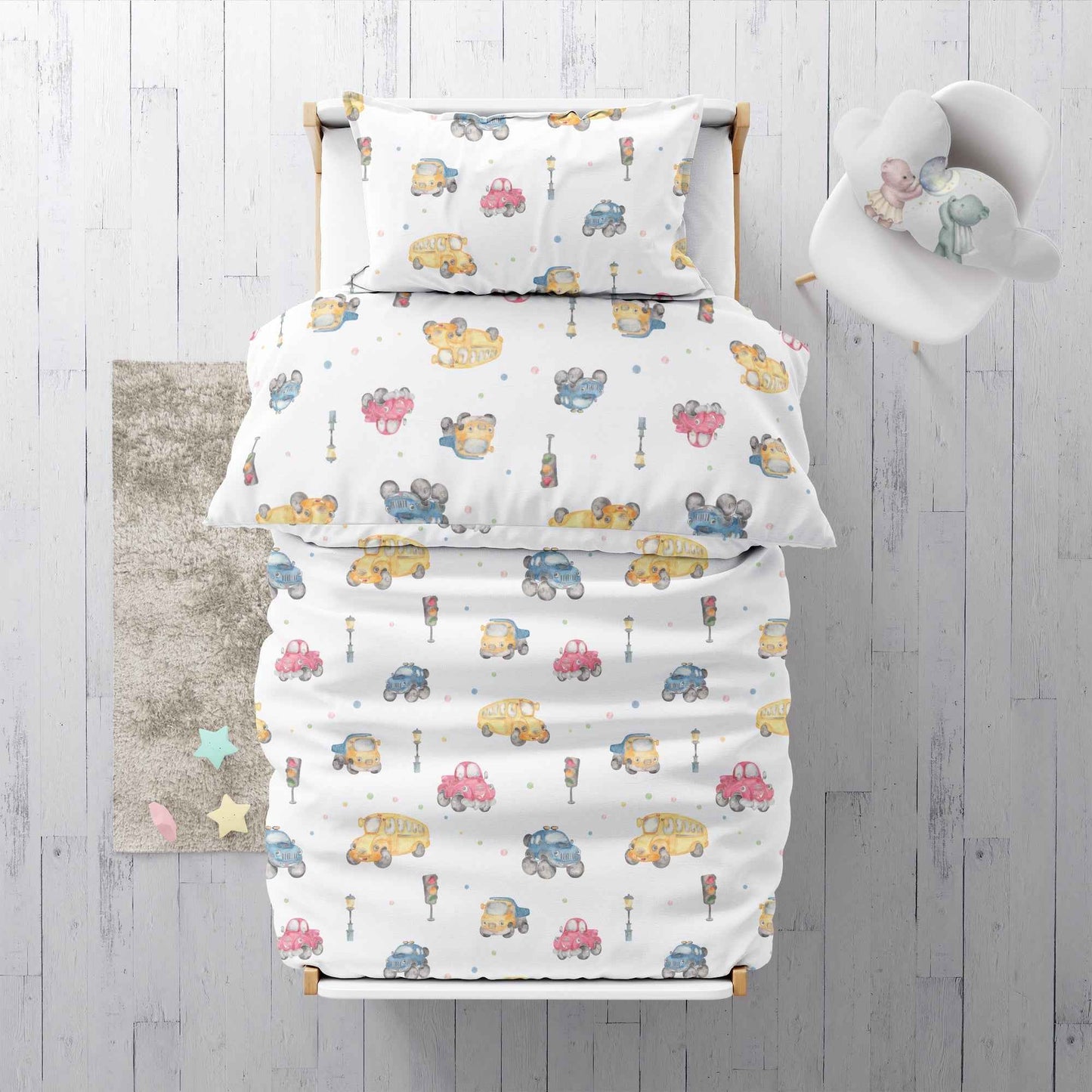 "Autos" Premium Kinderbettwäsche