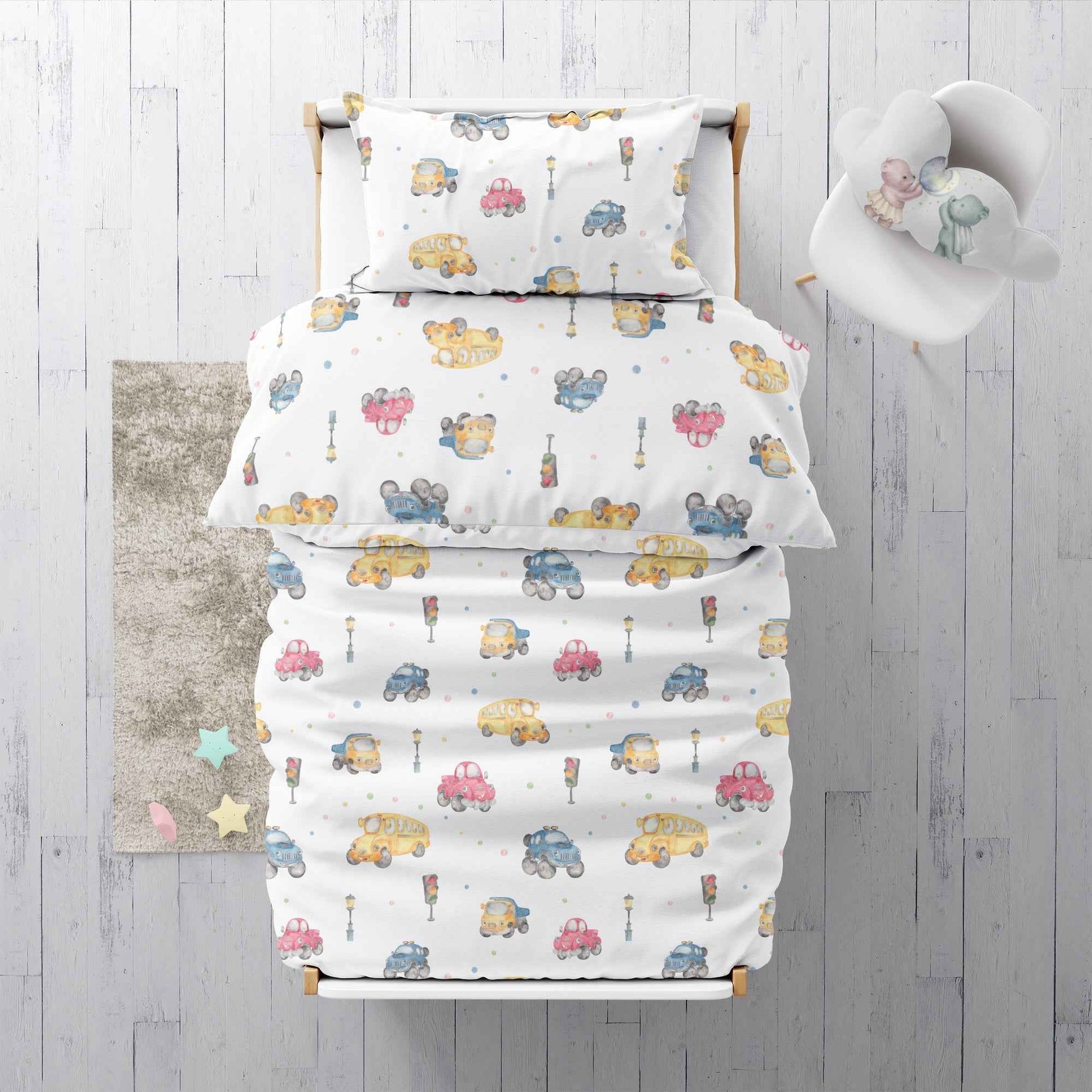 "Autos" Premium Kinderbettwäsche