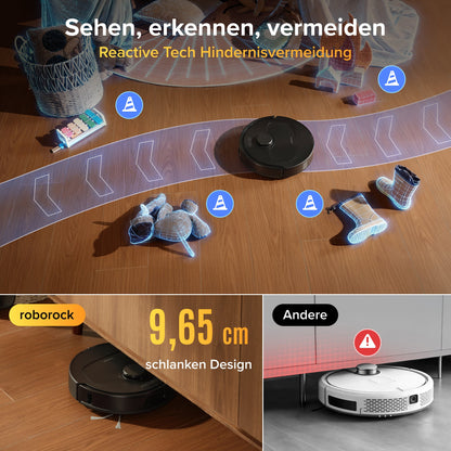 Roborock Qrevo S Pro Saug- und Wischroboter – Saugkraft von 18.500 Pa und Multifunktions-Dockingstation