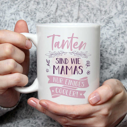 Bedruckte Tasse mit Spruch Tanten sind wie Mamas