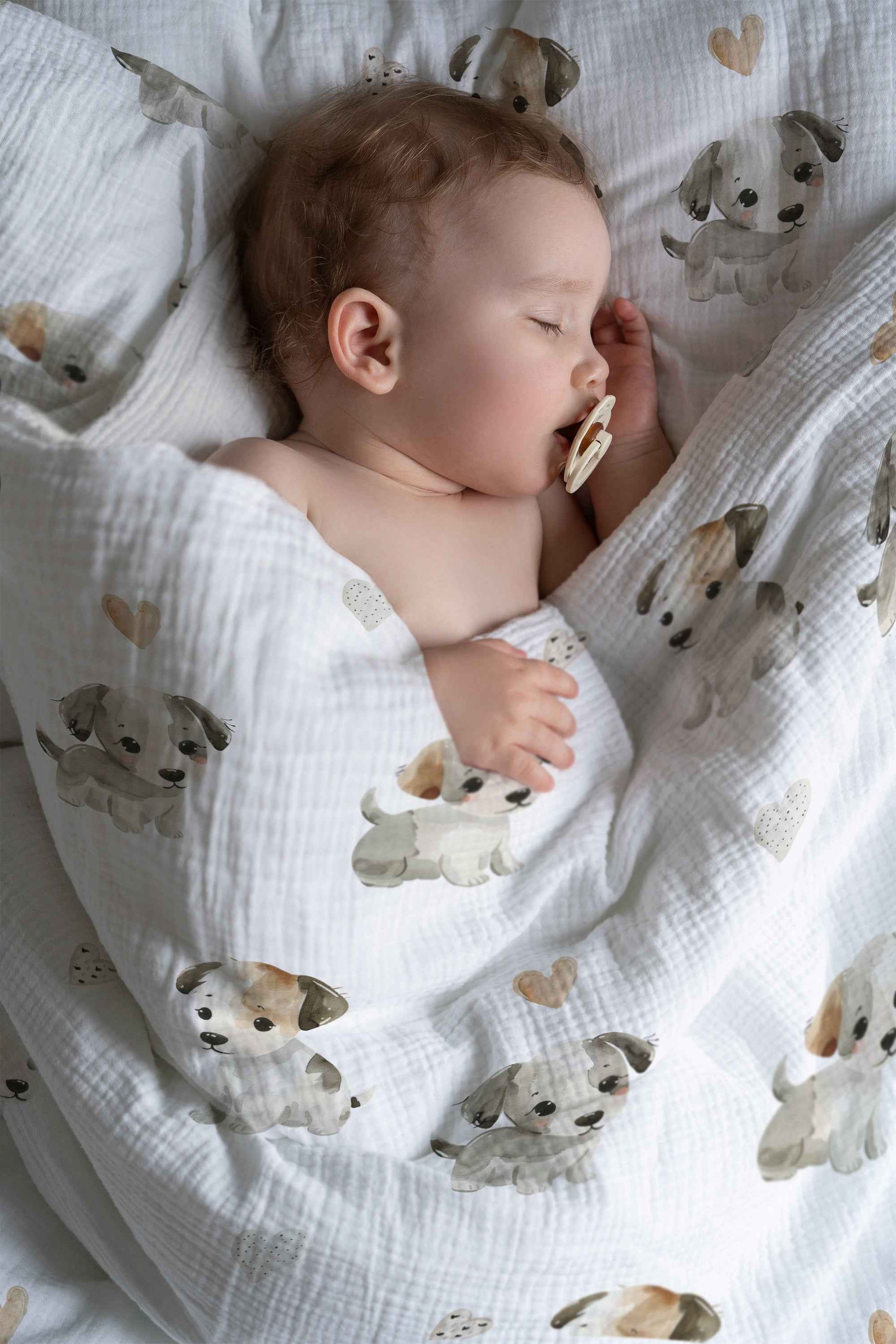 "Kleine Welpen" Premium Kinderbettwäsche