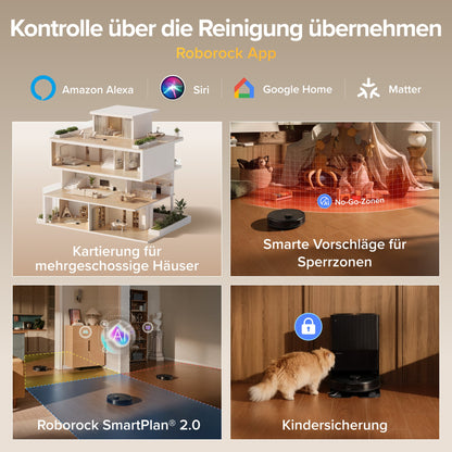 Roborock Qrevo S Pro Saug- und Wischroboter – Saugkraft von 18.500 Pa und Multifunktions-Dockingstation