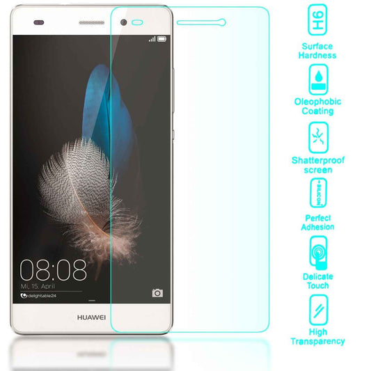 NALIA Schutzglas kompatibel mit Huawei P8 Lite, Full-Cover Displayschutz Handy-Folie, 9H Härte Glas-Schutzfolie Bildschirm-Abdeckung Schutz-Film Phone HD Screen Protector Tempered Glass - Transparent