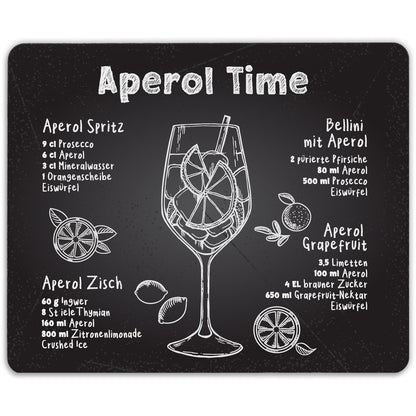 Bedrucktes Mousepad - Aperol Time Rezepte