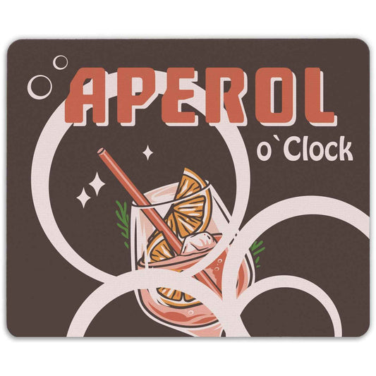 Bedrucktes Mousepad - Aperol o' Clock