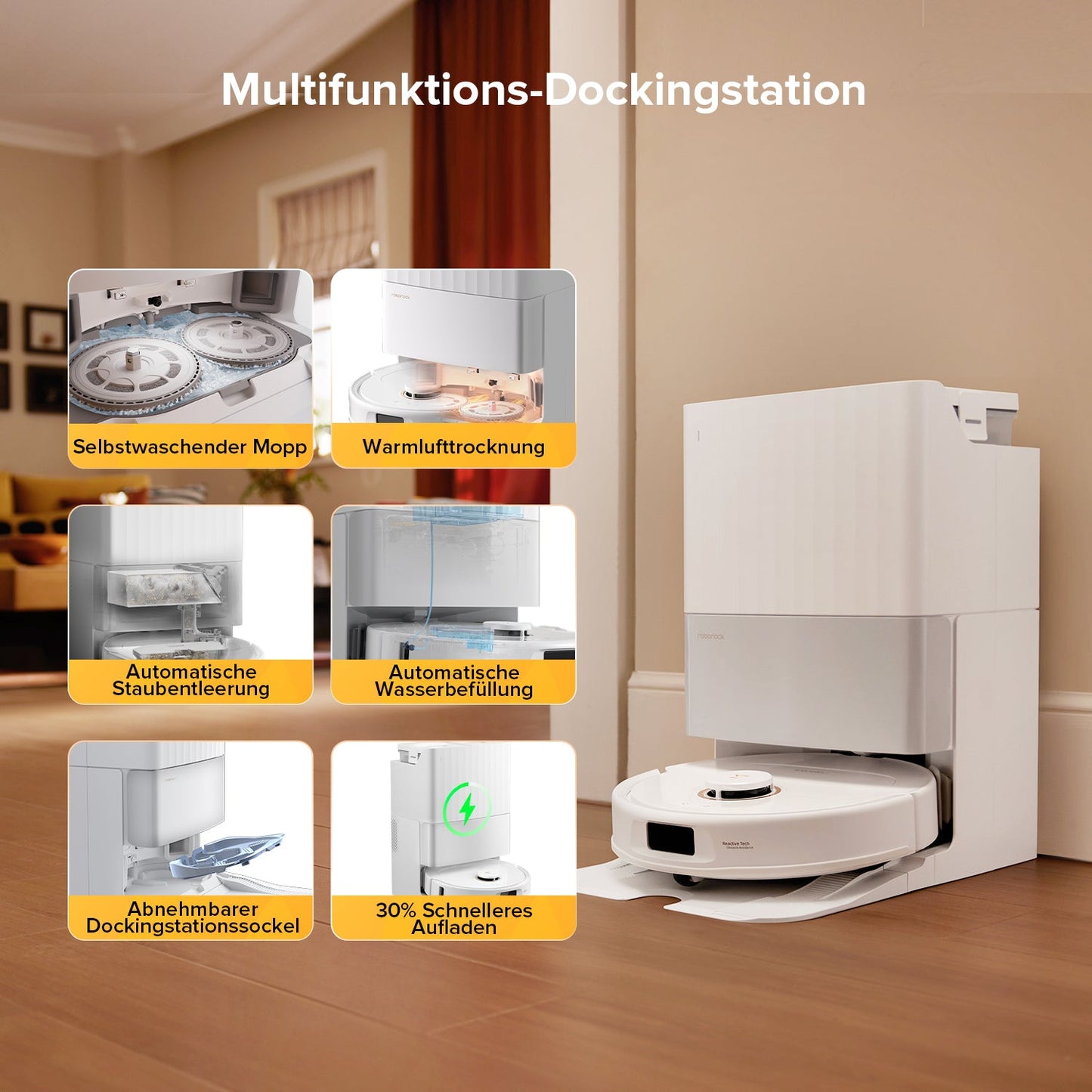 Roborock Qrevo S5V Saugroboter mit Multifunktions-Dockingstation
