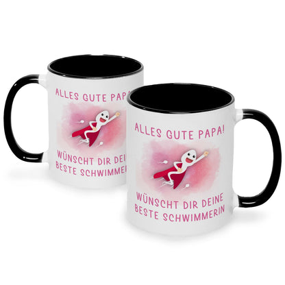 Bedruckte Tasse mit Spruch Bester Schwimmer