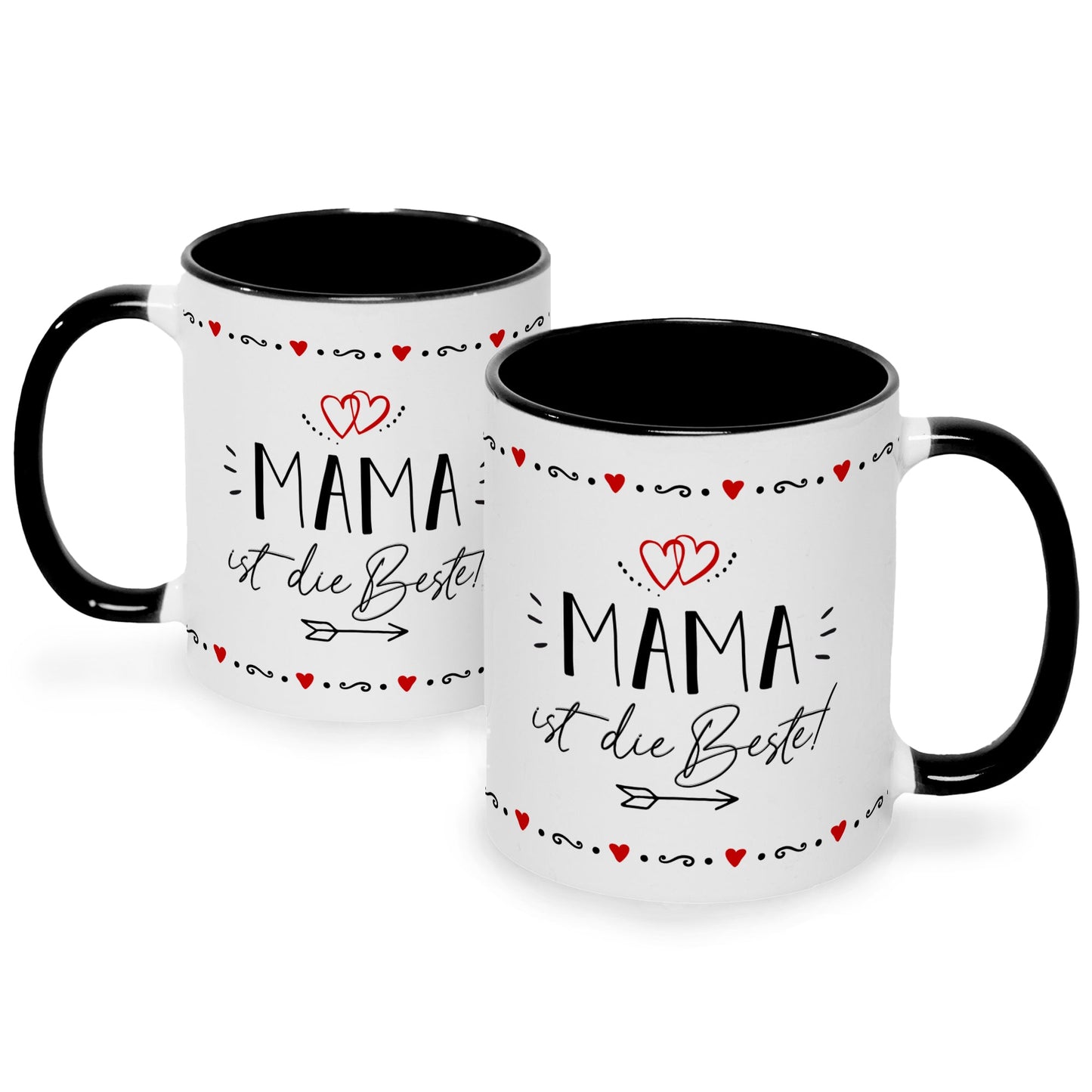 Bedruckte Tasse mit Spruch Mama ist die Beste!