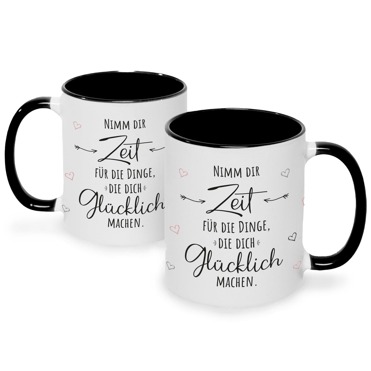 Bedruckte Tasse mit Spruch Nimm dir Zeit