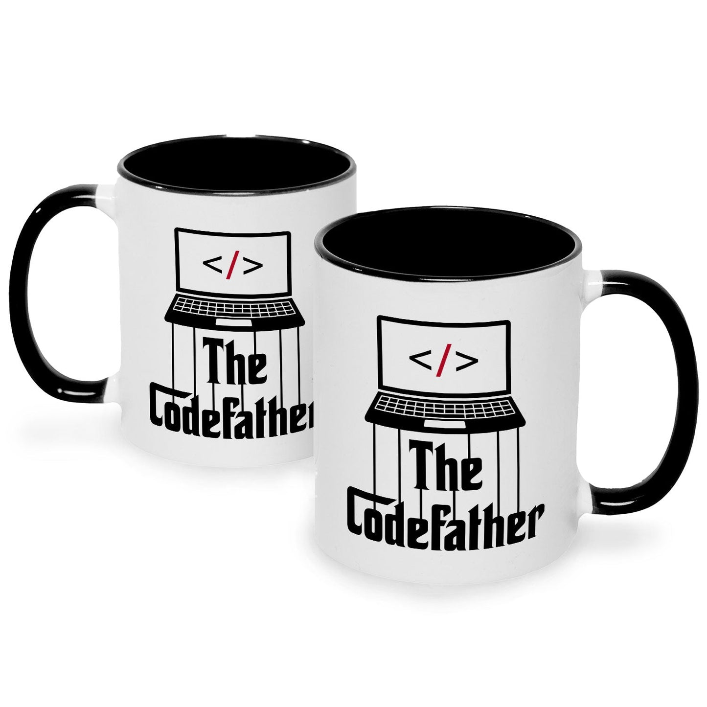 Bedruckte Tasse mit Spruch - The Codefather