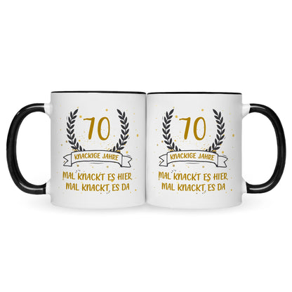 Bedruckte Tasse mit Spruch Knackige Jahre